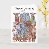 Tierkörper Karte (Gelbe Blume)