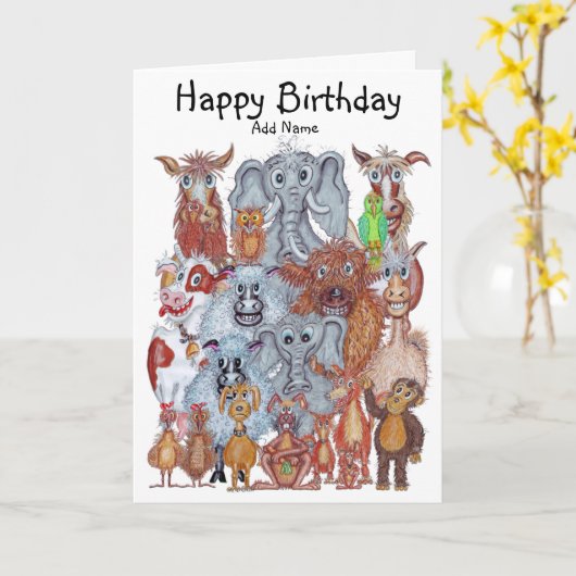 Tierkörper Karte (Gelbe Blume)