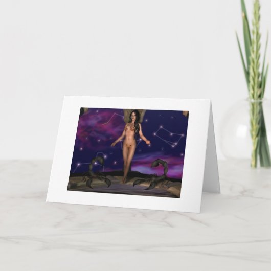 Tierkreis-alles Gute zum Geburtstag ~ Skorpion Karte (Vorderseite)