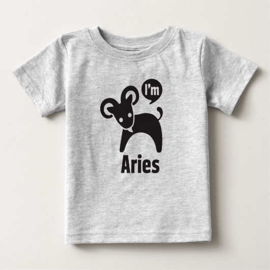 Tierkreis-Baby T-Shirt-Widder Baby T-shirt (Vorderseite)