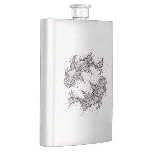 Tierkreis-Fisch-Entwurfs-Flasche Flachmann