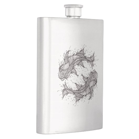 Tierkreis-Fisch-Entwurfs-Flasche Flachmann (Rechts)