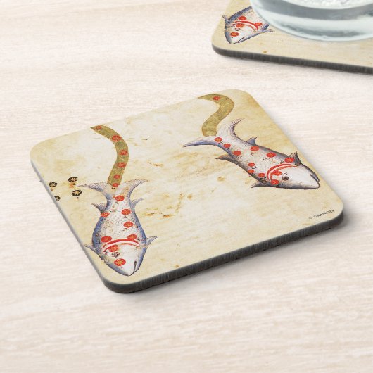 Tierkreis: Fische, C1350 Untersetzer (Linke Seite)