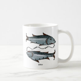 Tierkreis: Fische in der Farbe Kaffeetasse