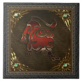 Tierkreis-Fliese - Löwe Fliese (Vorderseite)