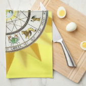 Tierkreis-Geschirrtuch Küchentuch (Viertel Falte)