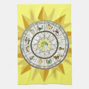 Tierkreis-Geschirrtuch Küchentuch