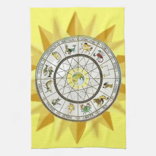 Tierkreis-Geschirrtuch Küchentuch (Vertikal)