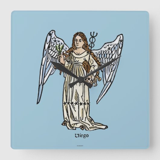 Tierkreis: Jungfrau, 1482 Quadratische Wanduhr (Vorderseite)