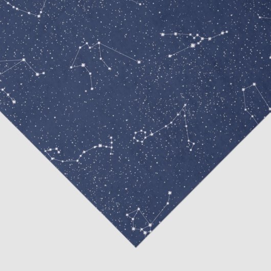 Tierkreis-Konstellationen mit einem dunkelblauen Seidenpapier (Ausschnitt)