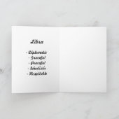 Tierkreis-Mädchen-Gruß-Karte - Waage Karte (Innenseite)