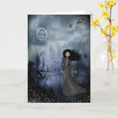 Tierkreis-Mädchen-Gruß-Karte - Wassermann Karte (Gelbe Blume)