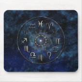 Tierkreis mit sternenklarem Hintergrund Mousepad (Vorne)