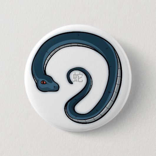 Tierkreis-Schlangen-Abzeichen Button (Vorderseite)