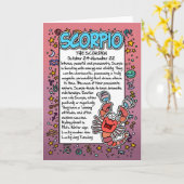 Tierkreis - Skorpions-Spaß-Tatsachen Karte (Gelbe Blume)