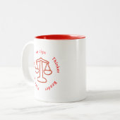 Tierkreis Tasse-Waage Zweifarbige Tasse (Vorderseite Links)