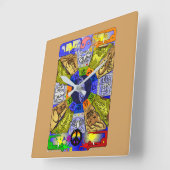 Tierkreis-Uhr Quadratische Wanduhr (Winkel)