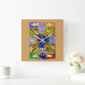 Tierkreis-Uhr Quadratische Wanduhr (Zuhause)