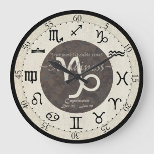 Tierkreis-Uhr - Steinbock Große Wanduhr