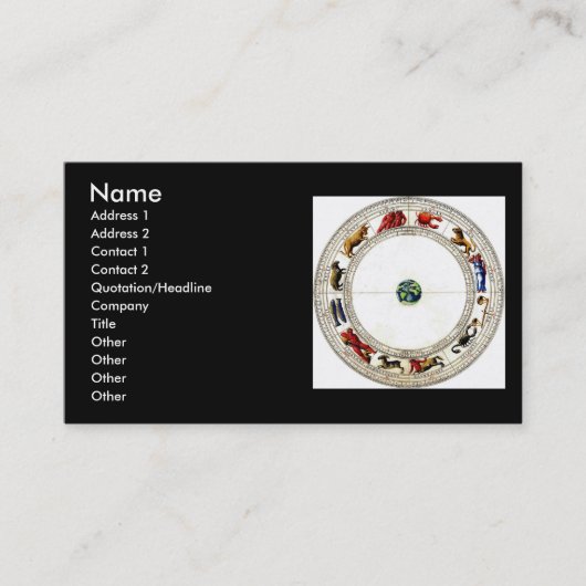 Tierkreis Visitenkarte (Vorderseite)