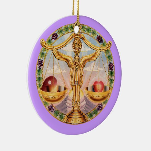 Tierkreis-Waage - fertigen Sie es besonders an! Keramik Ornament (Rechts)