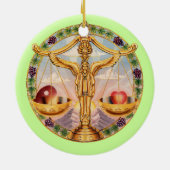 Tierkreis-Waage - fertigen Sie es besonders an! Keramik Ornament (Hinten)