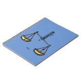 Tierkreis: Waage in der Farbe Notizblock (Linke Seite)