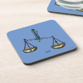 Tierkreis: Waage in der Farbe Untersetzer (Linke Seite)