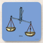 Tierkreis: Waage in der Farbe Untersetzer (Vorderseite)