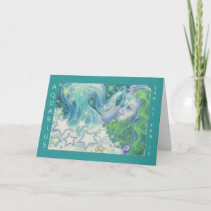 Tierkreis-Wassermann-"alles Gute zum Geburtstag" Karte