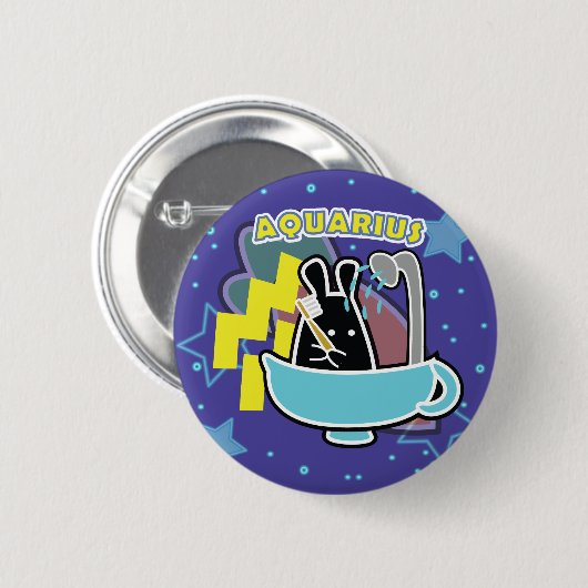 TIERKREIS - WASSERMANN BUTTON (Vorne & Hinten)