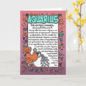 Tierkreis - Wassermann-Spaß-Tatsachen Karte (Gelbe Blume)