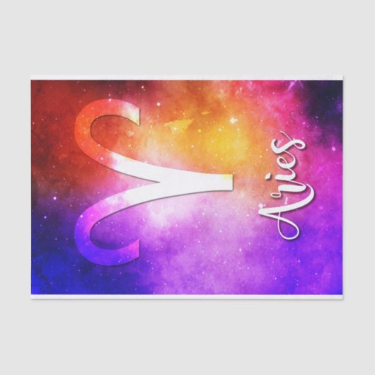 Tierkreis: Widder-Raum-Süßigkeit Seidenpapier (Vorderseite)