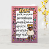 Tierkreis - Widder-Spaß-Tatsachen Karte (Gelbe Blume)