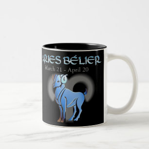 TIERKREIS-WIDDER ZWEIFARBIGE TASSE