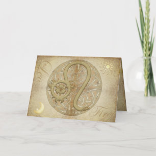 Tierkreis-Zeichen-Löwe Grüße und Notecards Karte