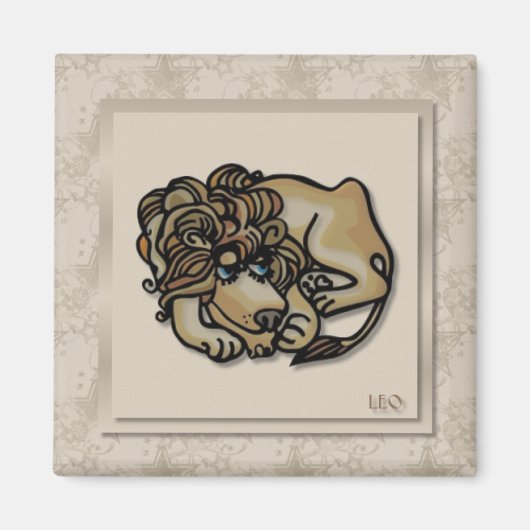 Tierkreis-Zeichen-Löwe-Magnet Magnet (Vorne)