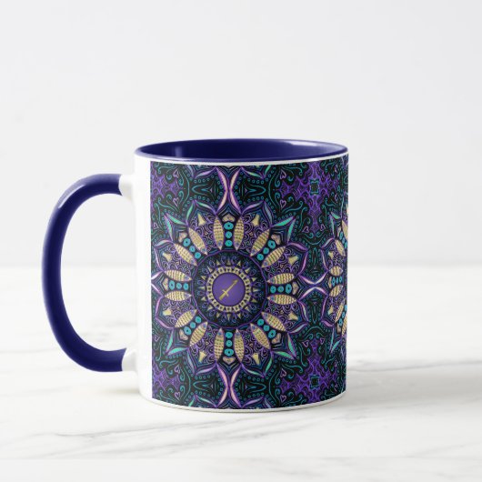 Tierkreis-Zeichen-Schütze-Mandala Tasse (Links)