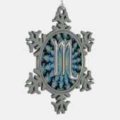 Tierkreis-Zeichen-Skorpions-Weihnachtsverzierung Schneeflocken Zinn-Ornament (Links)