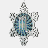 Tierkreis-Zeichen-Skorpions-Weihnachtsverzierung Schneeflocken Zinn-Ornament (Rechts)