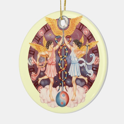 Tierkreis-Zwillinge - fertigen Sie es besonders Keramik Ornament (Links)