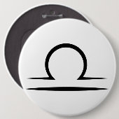 Tierkreisastrologie-Horoskopsymbol der Waage Button (Vorne & Hinten)