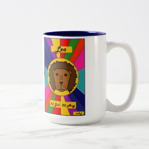 Tierkreissun-Tasse - Löwe Zweifarbige Tasse