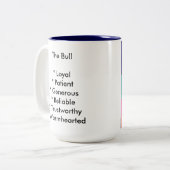 Tierkreissun-Tasse - Stier Zweifarbige Tasse (Vorderseite Links)