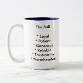 Tierkreissun-Tasse - Stier Zweifarbige Tasse (Links)