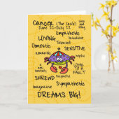 Tierkreiswortkarten - Krebs Karte (Gelbe Blume)