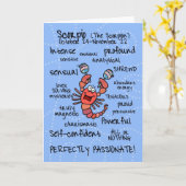 Tierkreiswortkarten - Skorpion Karte (Gelbe Blume)