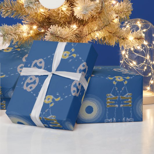 Tierkreiszeichen Numerische Symbole  Geschenkpapier (Feiertage)