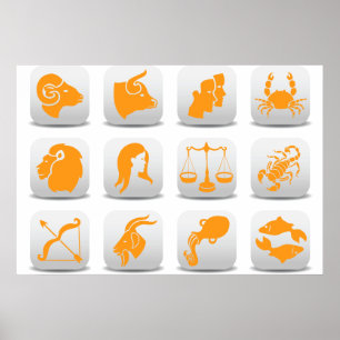 Tierkreiszeichen Poster