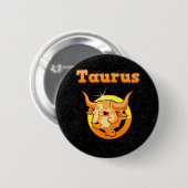 Tierkreiszeichen Stier Button (Vorne & Hinten)